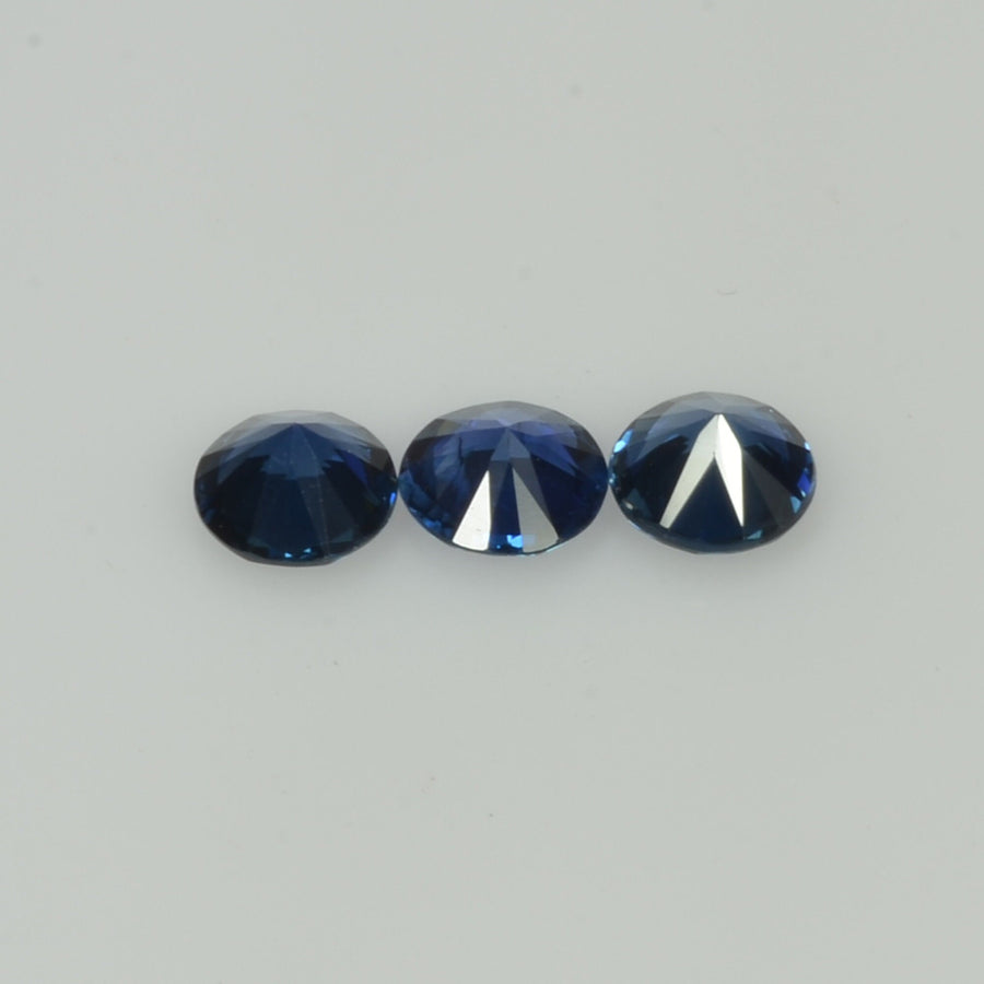 4.5-5.5 mm Natural Blue Sapphire Loose Gemstone Round Diamond Cut Vs Quality Color