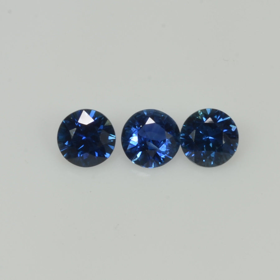 4.5-5.5 mm Natural Blue Sapphire Loose Gemstone Round Diamond Cut Vs Quality Color