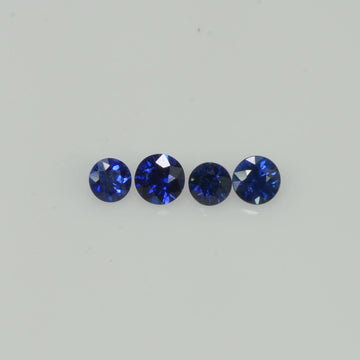 1.8-3.5 mm Natural Blue Sapphire Loose Gemstone Round Diamond Cut Vs Quality Color
