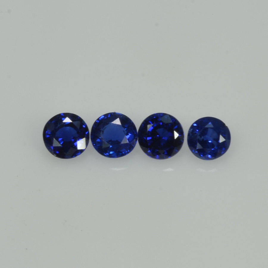 2.8-5.1 mm Natural Blue Sapphire Loose Gemstone Round Diamond Cut Vs Quality Color - Thai Gems Export Ltd.