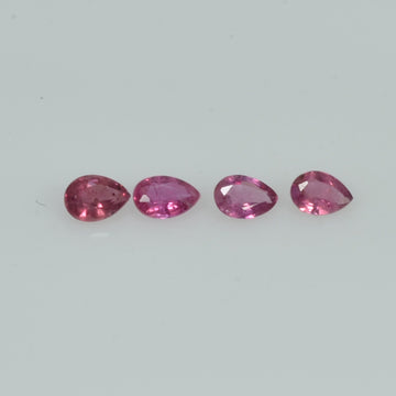 3.5x2.5 mm Natural Ruby Loose Gemstone Pear Cut