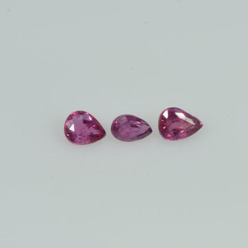 3.5x2.5 mm Natural Ruby Loose Gemstone Pear Cut