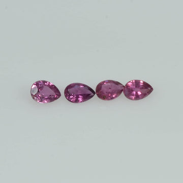 3.5x2.5 mm Natural Ruby Loose Gemstone Pear Cut