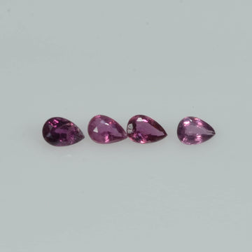 3.5x2.5 mm Natural Ruby Loose Gemstone Pear Cut