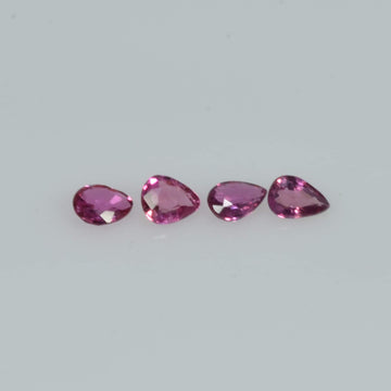 3.5x2.5 mm Natural Ruby Loose Gemstone Pear Cut