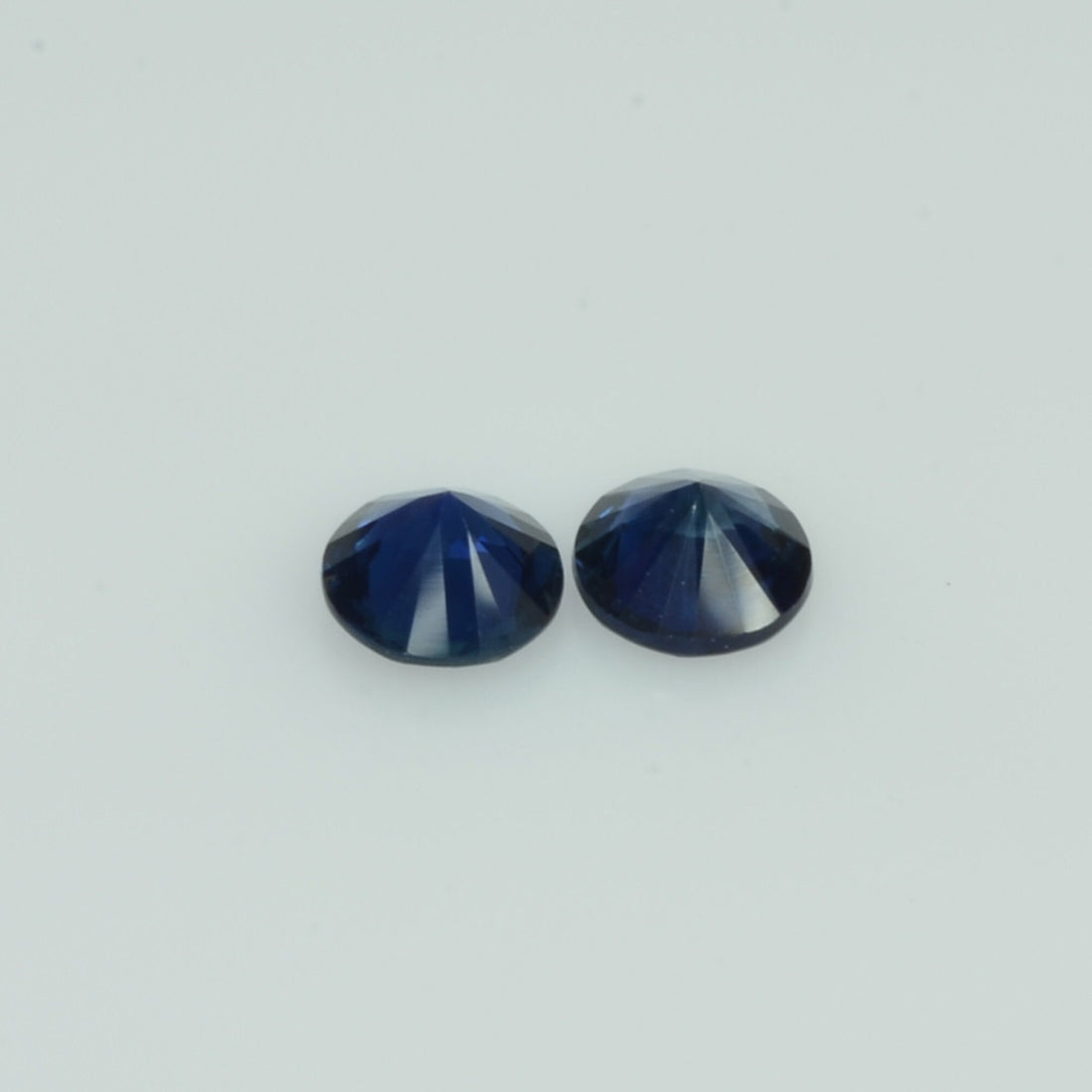 4.6 mm Natural Blue Sapphire Loose Pair Gemstone Round Cut