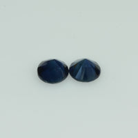 4.7 mm Natural Blue Sapphire Loose Pair Gemstone Round Cut