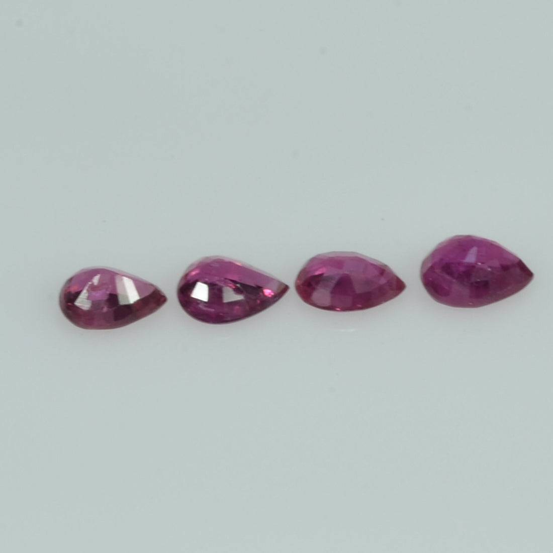 4x3 mm Lot Natural Ruby Loose Gemstone Pear Cut