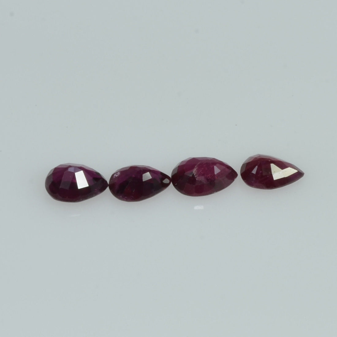 4x3 mm Natural Ruby Loose Gemstone Pear Cut