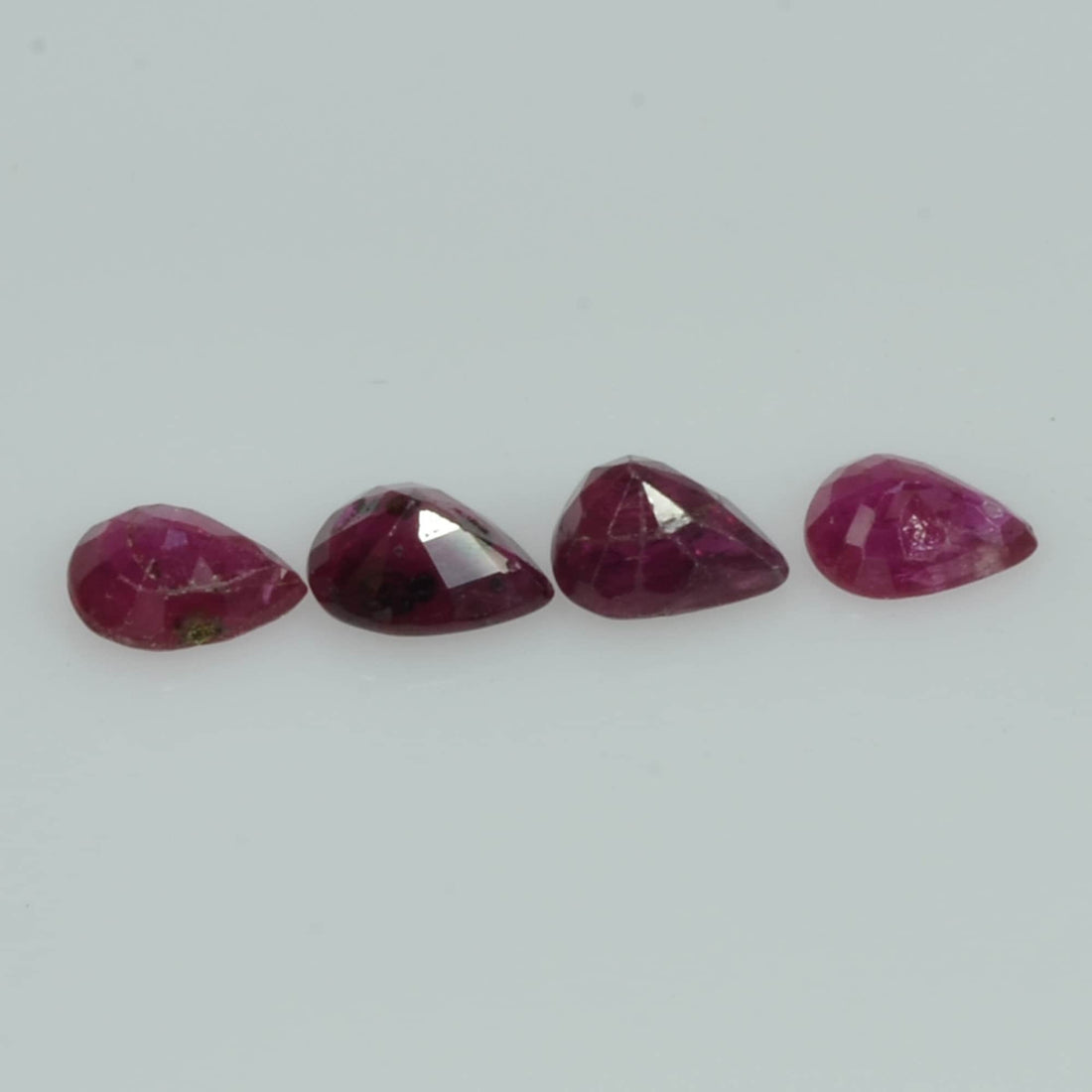 4.5x3.5 mm Natural Ruby Loose Gemstone Pear Cut