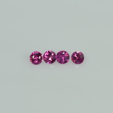 2.7-4.4 mm Natural Pink Sapphire Loose Gemstone Round Diamond Cut