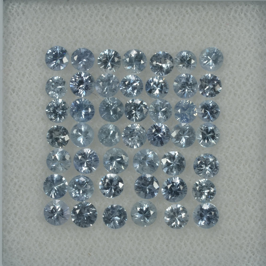 3.0-3.5 mm Natural Blue Sapphire Loose Gemstone Round Diamond Cut Vs Quality Color