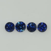 2.5-3.5 mm Natural Blue Sapphire Loose Gemstone Round Diamond Cut Vs Quality Color