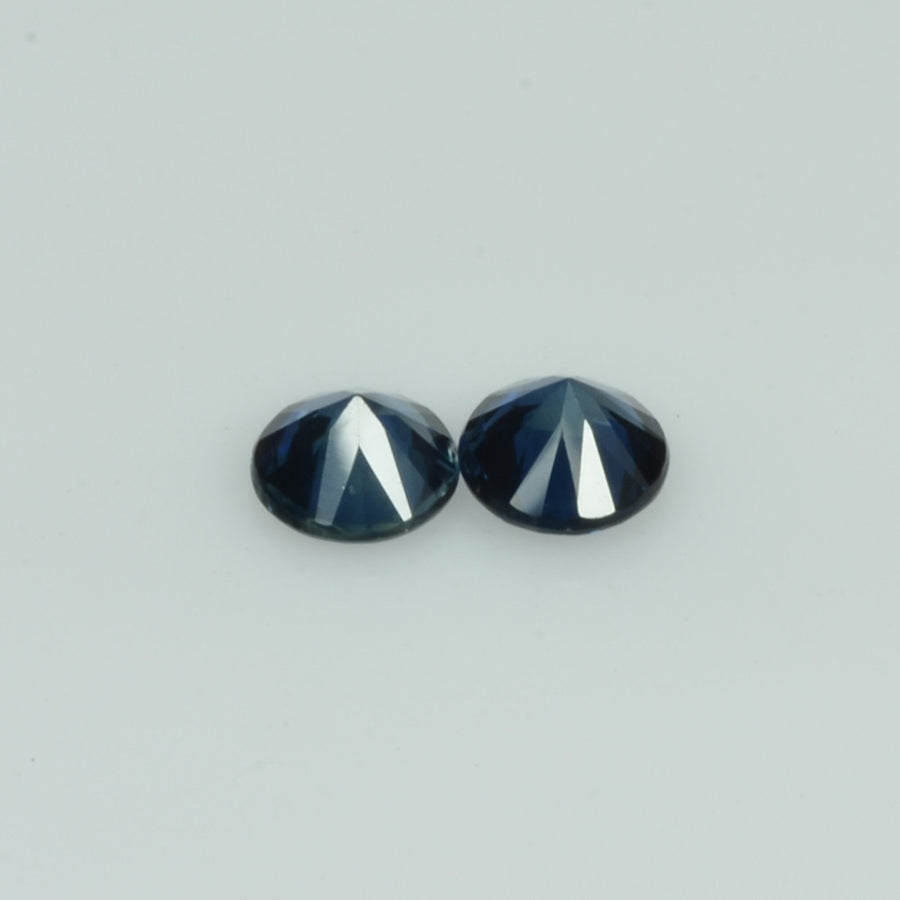 4.8 mm Natural Blue Sapphire Loose Pair Gemstone Round Cut