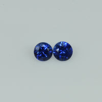 4.0 mm Natural Blue Sapphire Loose Pair Gemstone Round Cut