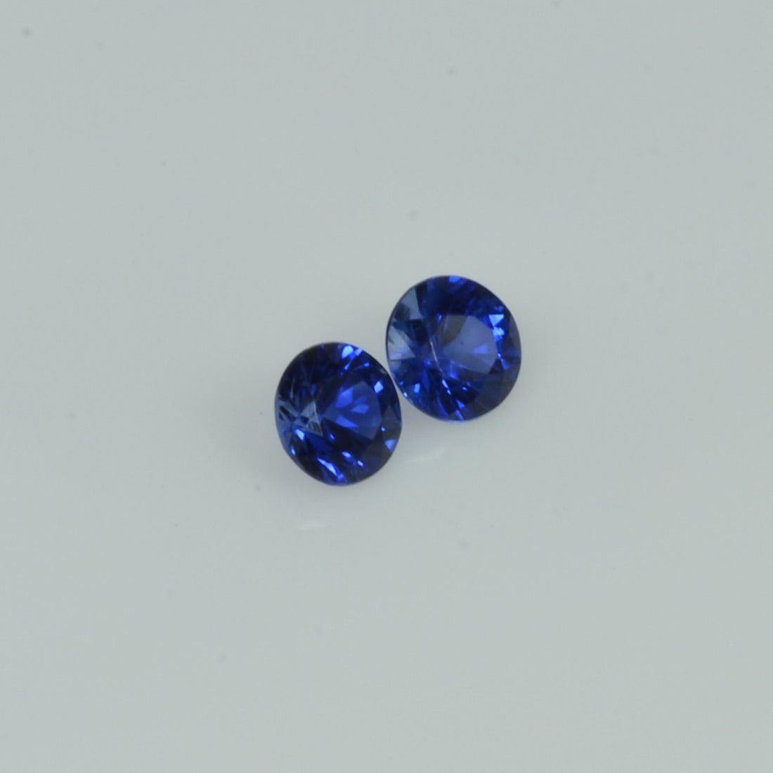 4.0 mm Natural Blue Sapphire Loose Pair Gemstone Round Cut