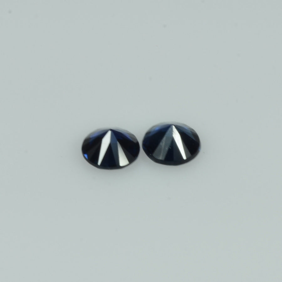 4 - 4.3 mm Natural Blue Sapphire Loose Pair Gemstone Round Cut