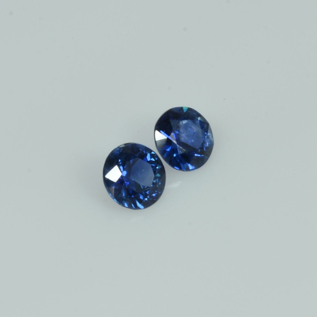 4.3 mm Natural Blue Sapphire Loose Pair Gemstone Round Cut