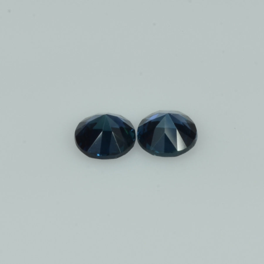 4.8 mm Natural Blue Sapphire Loose Pair Gemstone Round Cut