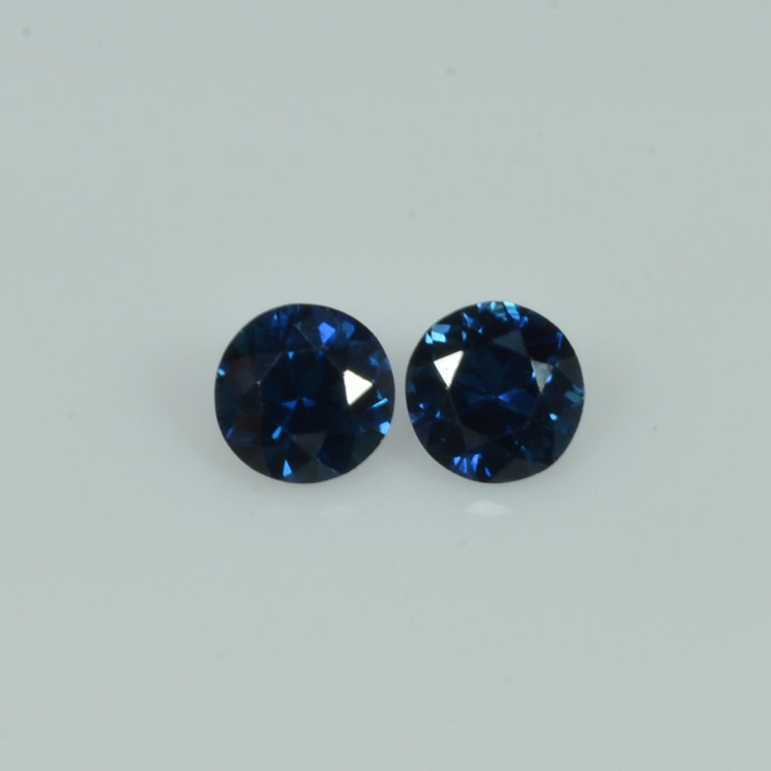 4.8 mm Natural Blue Sapphire Loose Pair Gemstone Round Cut