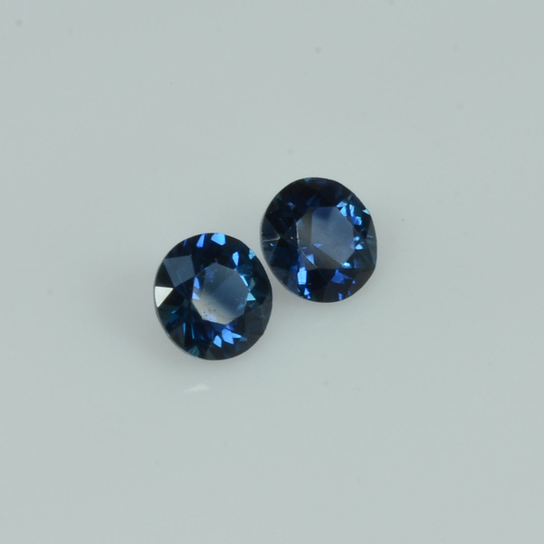 4.8 mm Natural Blue Sapphire Loose Pair Gemstone Round Cut