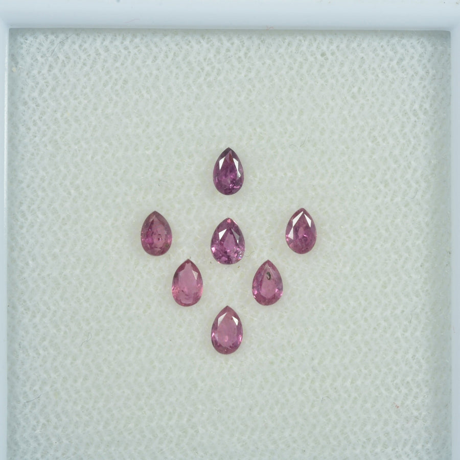 3.5x2.5 mm Natural Ruby Loose Gemstone Pear Cut