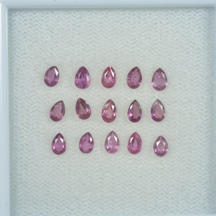 3.5x2.5 mm Natural Ruby Loose Gemstone Pear Cut