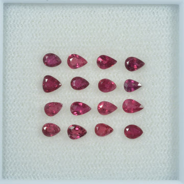 3.5x2.5 mm Natural Ruby Loose Gemstone Pear Cut