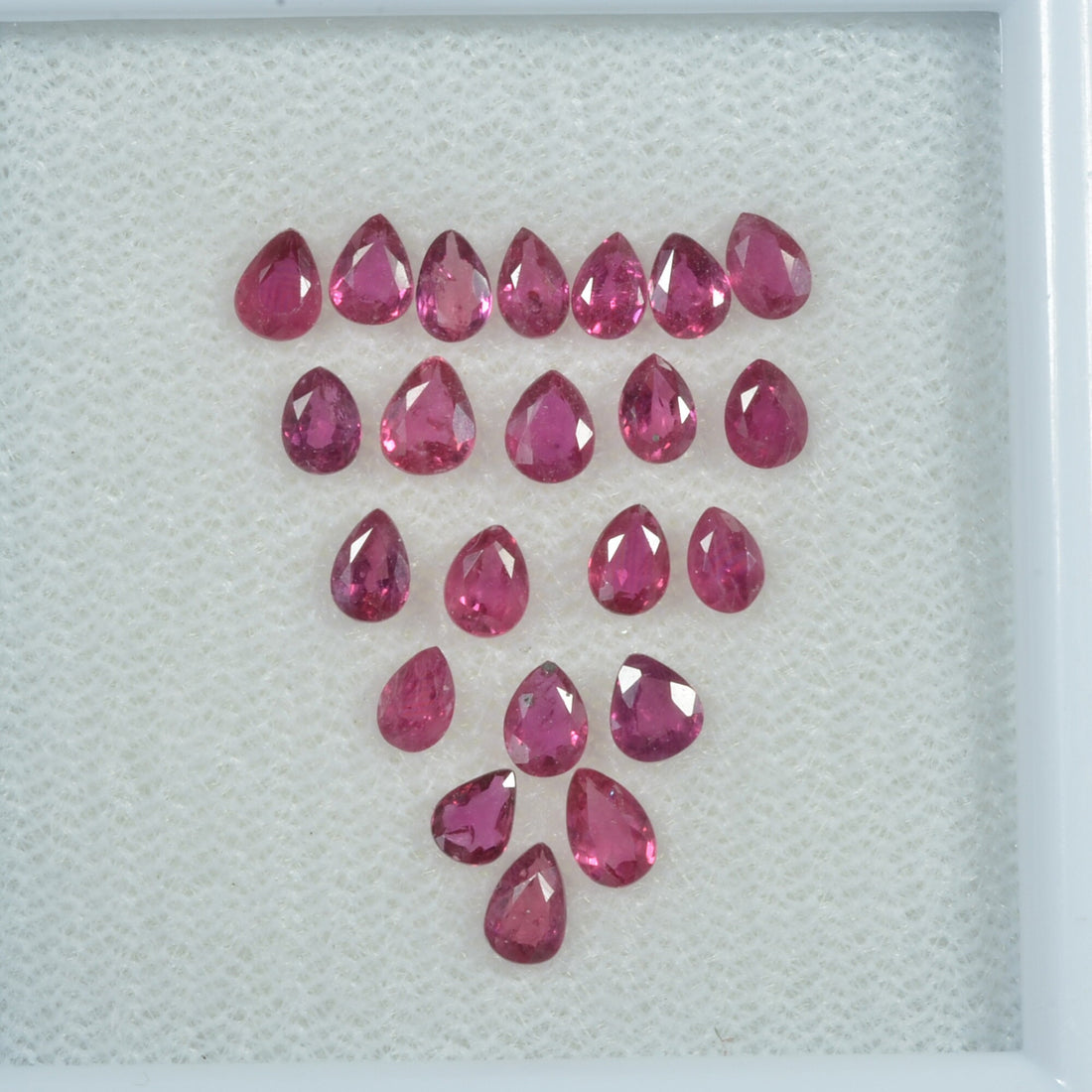 3.5x2.5 mm Lot Natural Ruby Loose Gemstone Pear Cut
