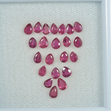 3.5x2.5 mm Lot Natural Ruby Loose Gemstone Pear Cut