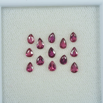 3.5x2.5 mm Lot Natural Ruby Loose Gemstone Pear Cut