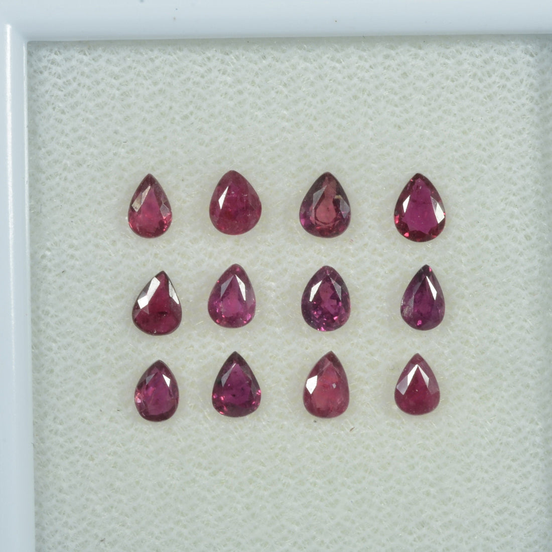4x3 mm Natural Ruby Loose Gemstone Pear Cut