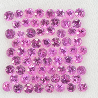 2.5 mm Natural Pink Sapphire Loose Gemstone Round Diamond Cut Cleanish Quality A Color