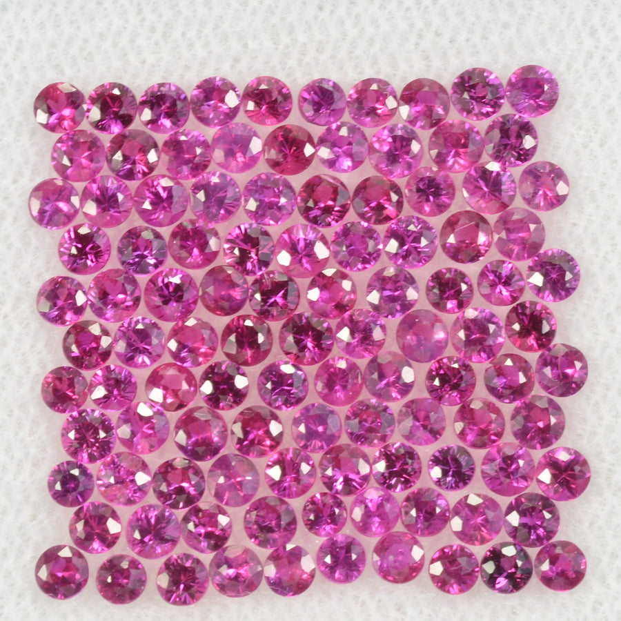 1.8-2.3 mm Natural Pink Sapphire Loose Gemstone Round Diamond Cut Vs Quality AAA+ Color