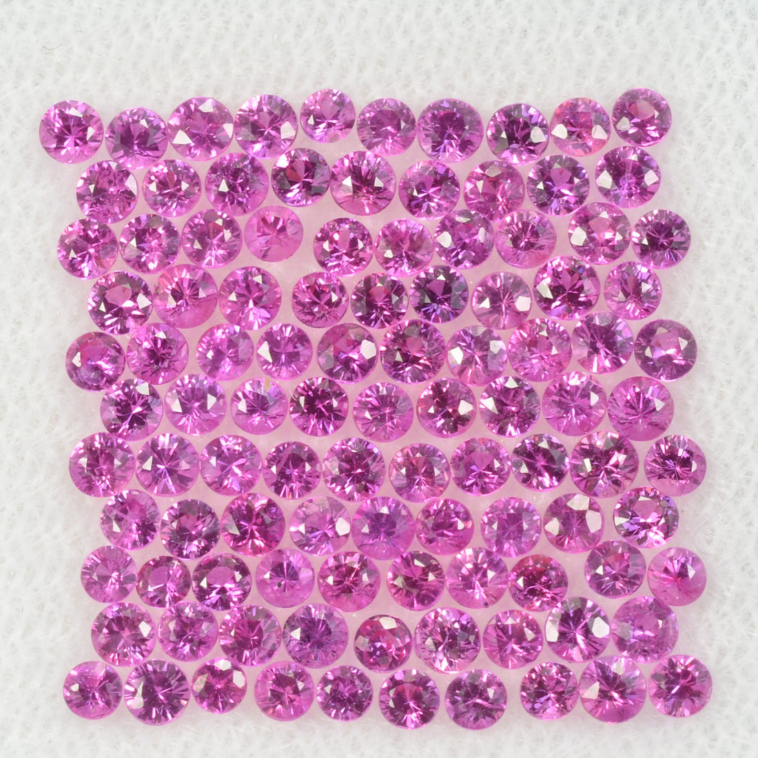 1.8-2.3 mm Natural Pink Sapphire Loose Gemstone Round Diamond Cut Vs Quality A+ Color