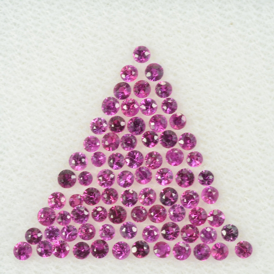 1.4-1.7 mm Natural Pink Sapphire Loose Gemstone Round Diamond Cut Cleanish Quality AAA+ Color