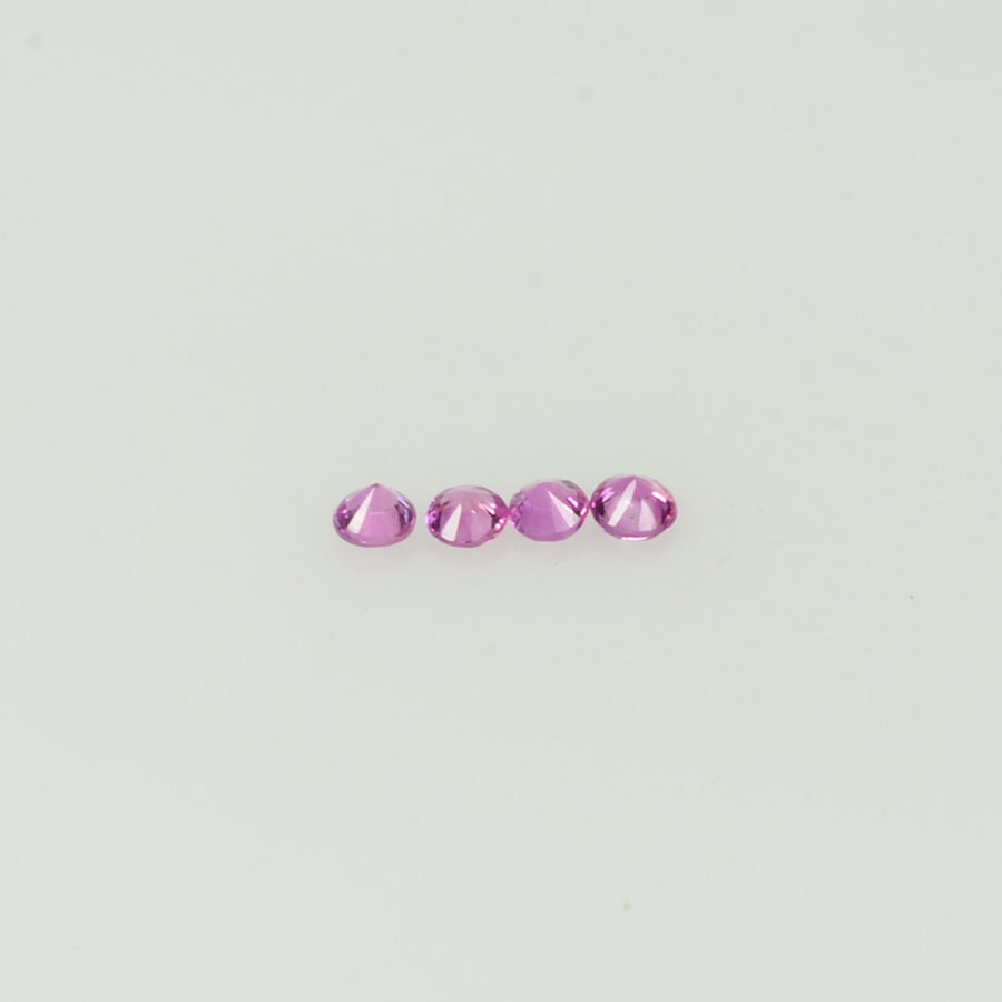 1.4-1.7 mm Natural Pink Sapphire Loose Gemstone Round Diamond Cut Cleanish Quality Color