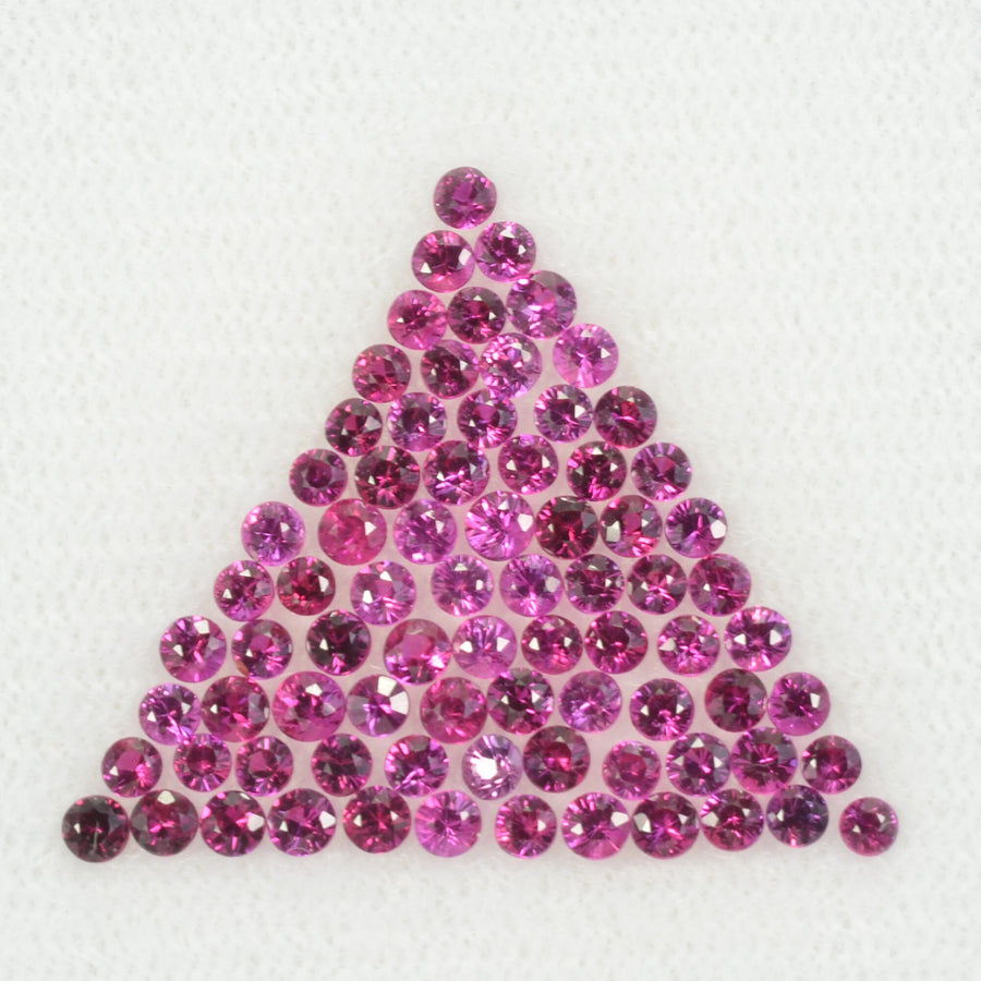 0.8-1.8 mm Natural Pink Sapphire Loose Gemstone Round Diamond Cut Cleanish Quality AAA+ Color