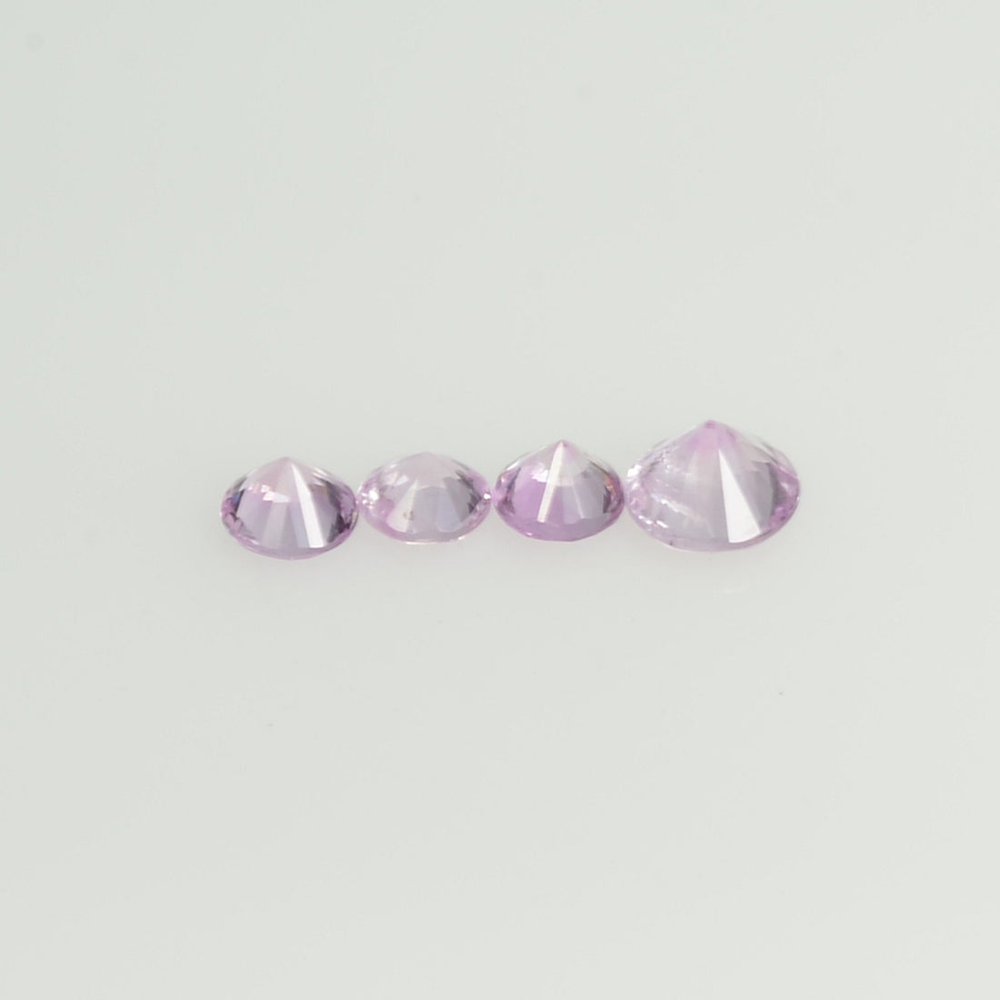 2.0-3.7 mm Natural Pink Sapphire Loose Gemstone Round Diamond Cut Vs Quality