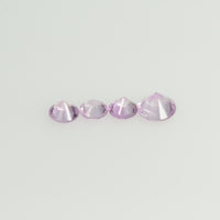 2.0-3.7 mm Natural Pink Sapphire Loose Gemstone Round Diamond Cut Vs Quality