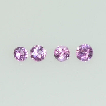 1.4-1.7 mm Natural Pink Sapphire Loose Gemstone Round Diamond Cut Cleanish Quality Color