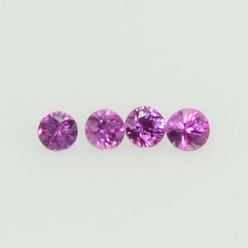 0.8-1.9 mm Natural Pink Sapphire Loose Gemstone Round Diamond Cut Cleanish Quality A Color