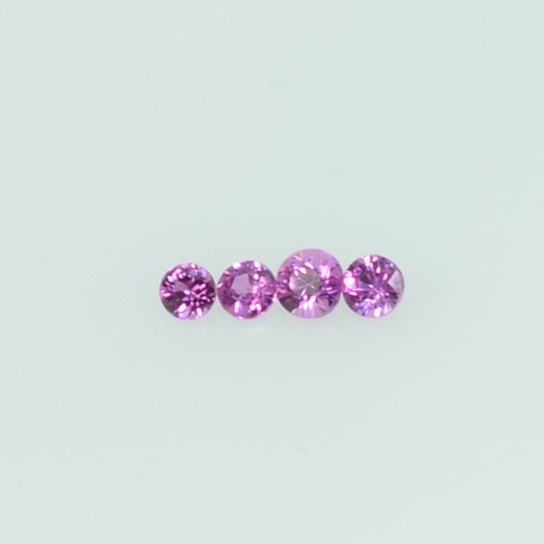 0.8-1.9 mm Natural Pink Sapphire Loose Gemstone Round Diamond Cut Cleanish Quality Color