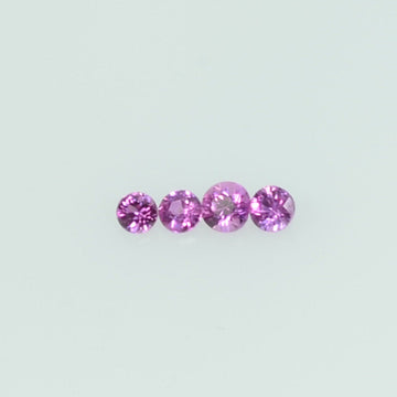 0.8-1.9 mm Natural Pink Sapphire Loose Gemstone Round Diamond Cut Cleanish Quality Color