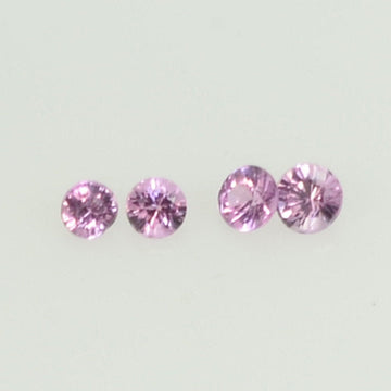 1.4-1.7 mm Natural Pink Sapphire Loose Gemstone Round Diamond Cut Cleanish Quality Color