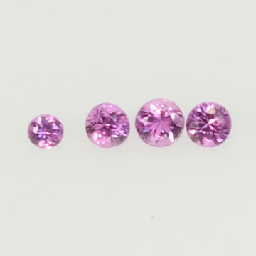 1.4-1.7 mm Natural Pink Sapphire Loose Gemstone Round Diamond Cut Cleanish Quality Color