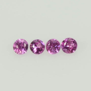 1.4-1.7 mm Natural Pink Sapphire Loose Gemstone Round Diamond Cut Cleanish Quality Color