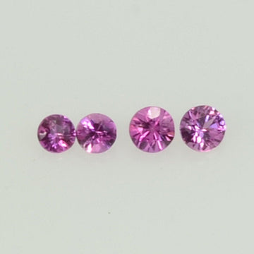 1.4-1.7 mm Natural Pink Sapphire Loose Gemstone Round Diamond Cut Cleanish Quality A Color