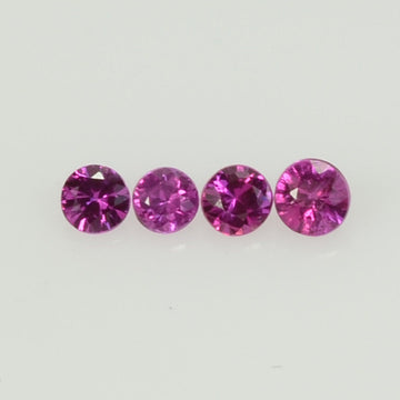 1.8-2.3 mm Natural Pink Sapphire Loose Gemstone Round Diamond Cut Vs Quality AAA Color