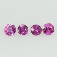 2.5 mm Natural Pink Sapphire Loose Gemstone Round Diamond Cut Cleanish Quality AA Color